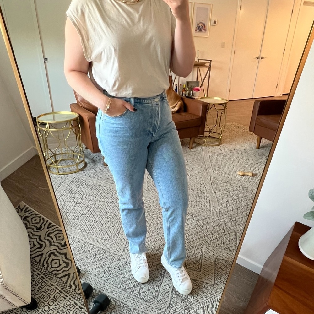 Abercrombie curve love 90s straight ultra high rise jeans size 30/10R